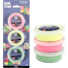 Geel Boetseerkleiën Silk Clay Neon Roze 3 x 14 gr