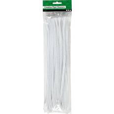 Creativ Company Chenille Piberensere 6 mm Hvid 50 stk