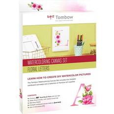 Tombow Farver Tombow Malerlærred Watercoloring Canvas set Floral Letters