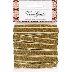 Decorative Ribbon, W: 10 mm, gold, 5 m/ 1 roll