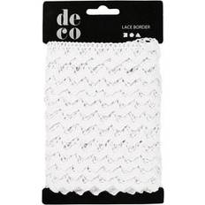 Creativ Company Colortime Ruban Dentelle Blanc 10 m