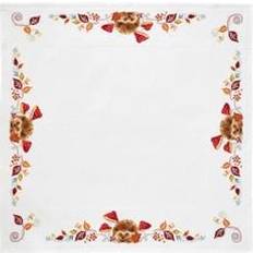 Vervaco Vervaco Counted Cross Stitch Tablecloth: Hedgehog & Mushrooms, COTTON, NA, 80 x 80cm