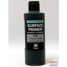 Schwarz Acrylfarben Vallejo Primer acrylic-polyurethane 200ml. black