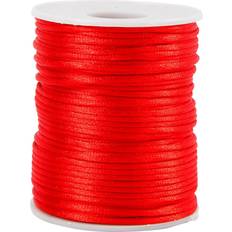 Langat ja Käsityötarvikkeet Creativ Company Colortime Red Satin Cord 50 Meters