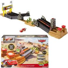 Disney Cars Spielzeuge Disney Cars Disney Pixar Cars Bilar XRS Drag Racing Playset Bilbana Med 1 Bil