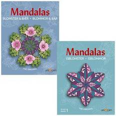 Malebøger Unicorn Mandalas malebøger Blomster og Bær & Isblomster Hobby paperback
