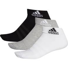 Dame - Fitness - Grå Strømper adidas Cushioned Ankle Socks 3-pack Unisex - Medium Grey Heather/White/Black