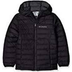 Removable Hood Jackets Columbia Boy's Powder Lite Hooded Jacket - Black