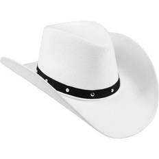 Vegaoo Chapeau cowboy blanc adulte Accessoire de déguisement 232519 Extérieur Mixte Blanc