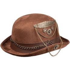 Cappello bombetta Steampunk marrone