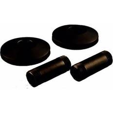 Tilslutningssæt i mat sort, 57 mm. To rosetter, to 1/2'' nippelrør