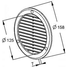 Ventilationsrist Unite ventilationsrist i plastik TRU16