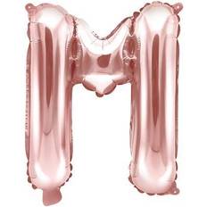 PartyDeco Folie ballong BOKSTAVER Rosaguld, 35 cm M