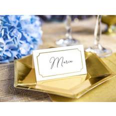 Carte de Placement Cartes & Invitations PartyDeco Marque-Places Cadre Or Métal 9.5x5.5cm