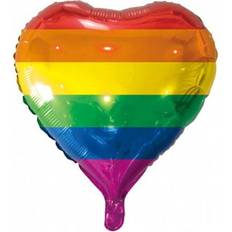 Pride-feest Ballonnen Folieballon hart Regenboog 46cm