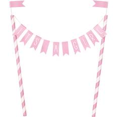 Unique Party It´s A Girl Flag Kakepynt