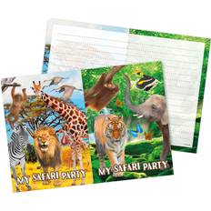 Folat Inbjudningskort Safari Party 8-pack