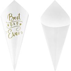PartyDeco Konfettituutit Best Day Ever 10-pakkaus