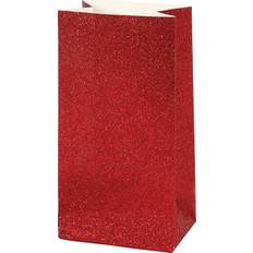 Vivi Gade Sac En Papier À Paillettes Rouge 17 x 6 x 9 cm 8 pcs Brillant