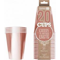 Gobelets en Papier Original Cup Pack de x20 Pink Gold Cups