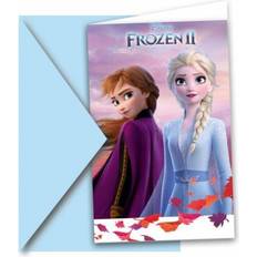 Frozen Kortit & Kutsut Disney Frozen Kutsukortit Anna Elsa 2 6-pakkaus