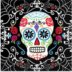Amscan 20 papirservietter 33 x 33 cm Dia de los Muertos