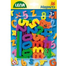 Plastica Figure Magnetiche Lena LEN65747 Lettere e Numeri Magnetici