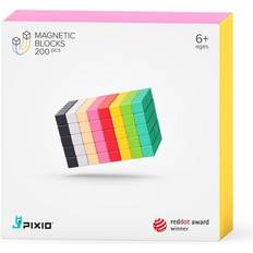 PIXIO 200 magnetiske blokke i 8 farver