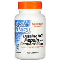 Betaine hcl Doctor's Best Doctor's Best Betaine HCl Pepsin and Gentian Bitters 120 Capsules 120 stk