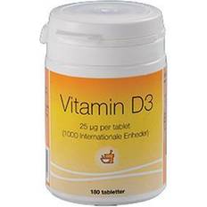 D vitamin 25 Vitamin D3 25 ug 180 tabletter 180 stk
