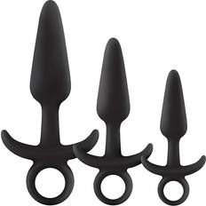 Jouets sexuels NS Novelties Renegade Men Tool Kit Black Butt Plugs With Ring Pulls Set Of 3 Sizes