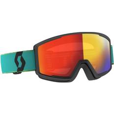 Scott Senior Skidglasögon Scott Factor Pro Ski Goggle M - Retro Teal Blue/Yellow/Enhancer Red Chrome