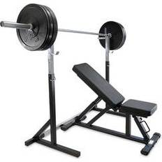 Træningsudstyr JTC Power Bænk, Stativ & Bumpersæt 80 kg