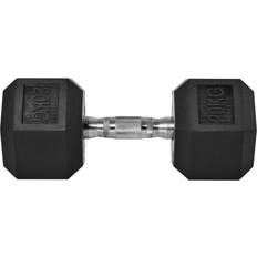 20 kg Dumbbells Homcom Rubber Hex Dumbbell 20kg