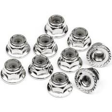 Wittmax HPI 103729 Serrated Flange Lock Nut M4 (Silver/10Pcs)