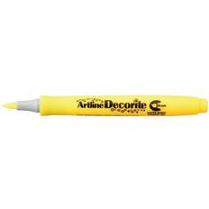 Artline Pencils Artline 'Decorite' Yellow Brush Marker Pen for Card, Glass, Metal and Plastic