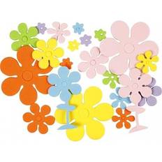 Creativ Company EVA Foam Flowers, size 10-60 mm, thickness 2 mm, assorted colours, 100 asstd. 1 pack