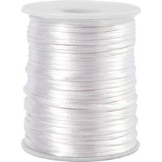 Langat ja Käsityötarvikkeet Creativ Company Colortime White Satin Cord 50 Meters