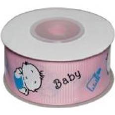 Garn & Håndarbejdsudstyr Dekobånd Lyserød M/Baby 25Mm 10M
