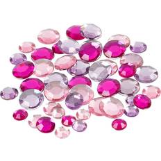 Creativ Company Rhinestones, round, size 6 9 12 mm, purple, 360 pc/ 1 pack