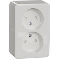 Schneider Electric Vägguttag Schneider Electric Vägguttag utv 2-vägs ojord Vit
