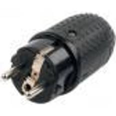 Stikprop M/side-jord Ip44 Sort Gummi