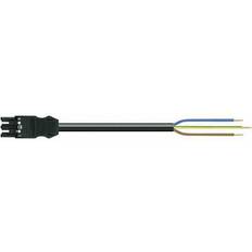 Anslutningskabel Elkablar Wago Mains cable Mains socket Open cable ends Total number of pins: 2 PE Black 1.00 m 1 pc(s)