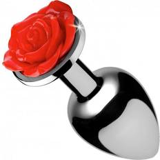 Booty Sparks Red Rose Butt Plug Plateado