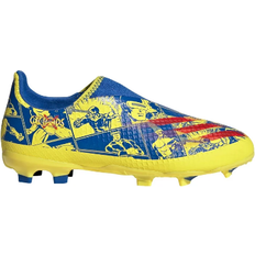 Adidas Mesh Football Shoes adidas Junior X Ghosted Marvel X-Men Laceless FG/AG - Blue/Vivid Red/Bright Yellow