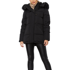 Hollies Dame Jakker Hollies Ariana Jacket - Black/Black (Faux Fur)