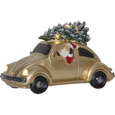 Guld Jullampor Star Trading Scenery Merryville Christmas Car with Santa Jullampa 12cm