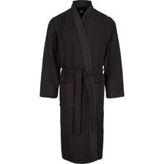 Men - Viscose Sleepwear HUGO BOSS Jacquard Logo Dressing Gown - Black