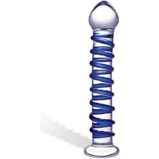 Gläs Blå Spiral Glas Dildo Glas 63392