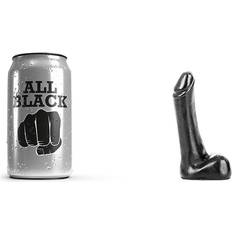 All Black Realistic Dildo Black Extra Small